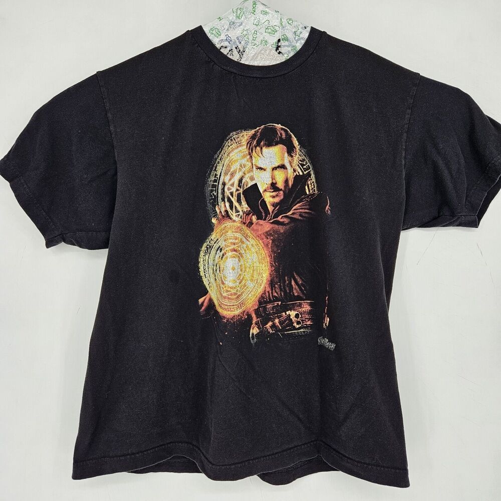 Marvel Dr Strange Shirt Mens XL Black Graphic Tee Short Sleeve Avengers Infinity